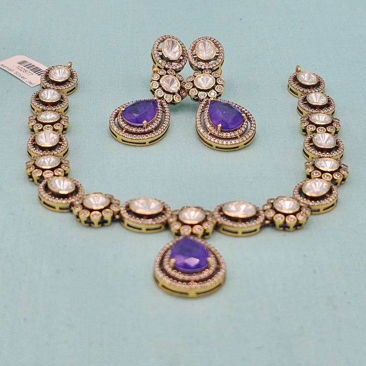 Polki Amethyst Necklace