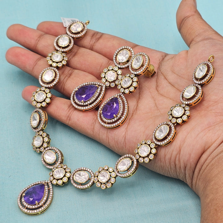Polki Amethyst Necklace