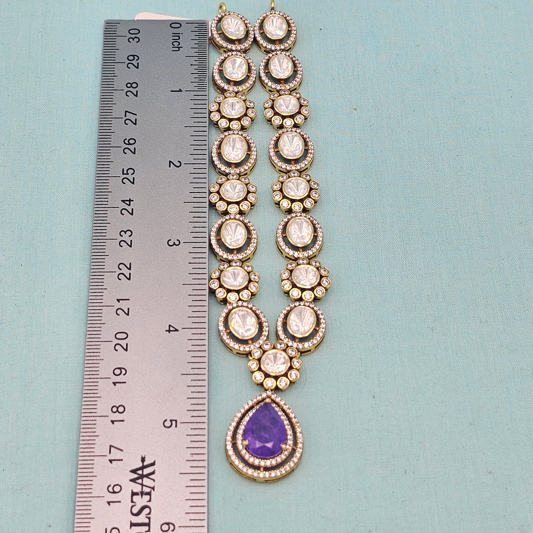 Polki Amethyst Necklace