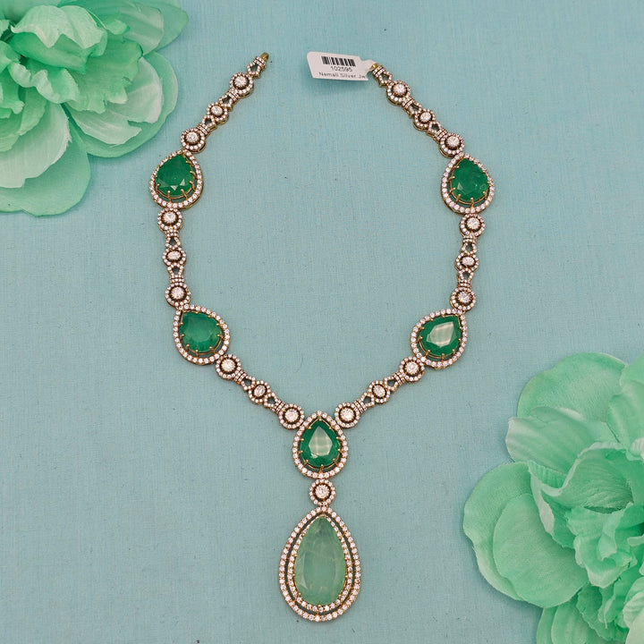 Silver Victorian necklace