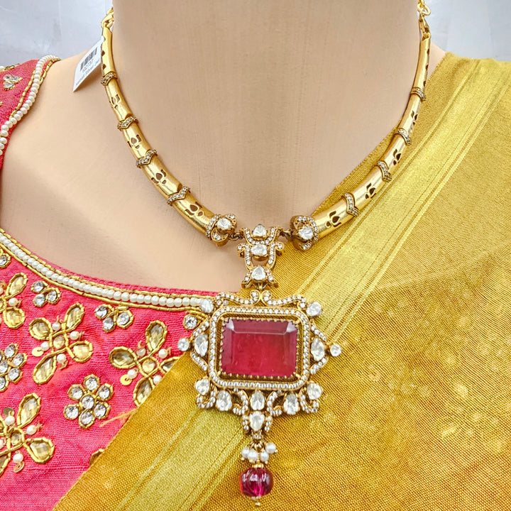Silver Polki Kantey set