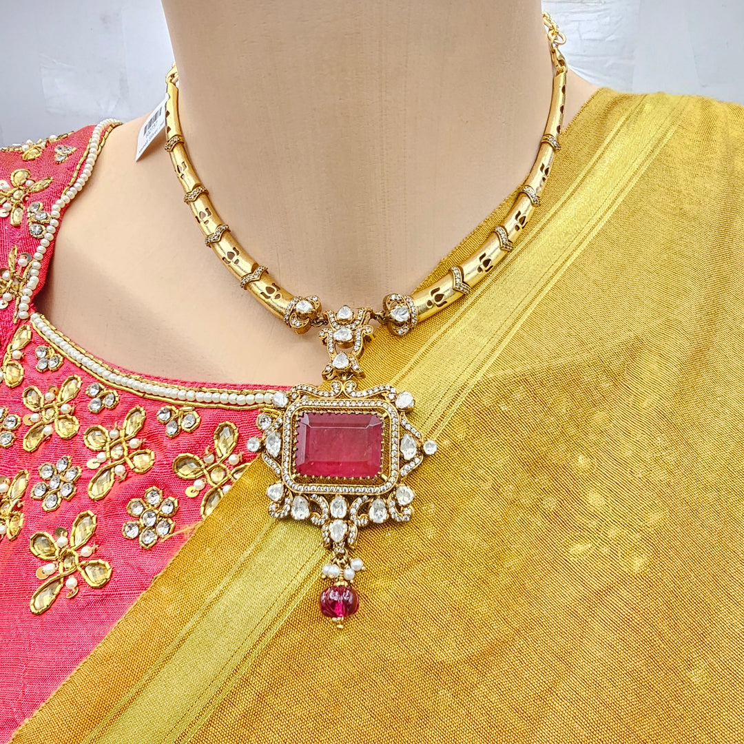 Silver Polki Kantey set
