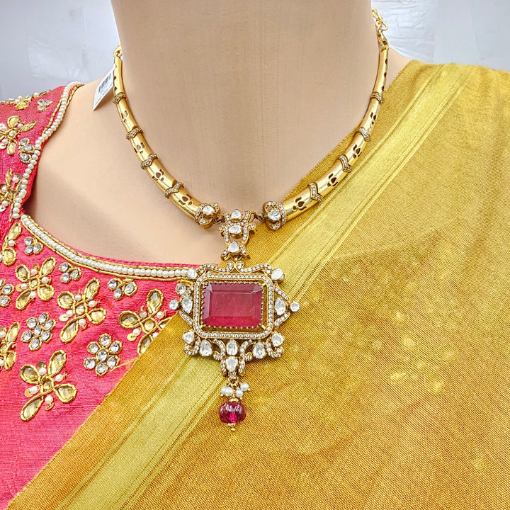 Silver Polki Kantey set