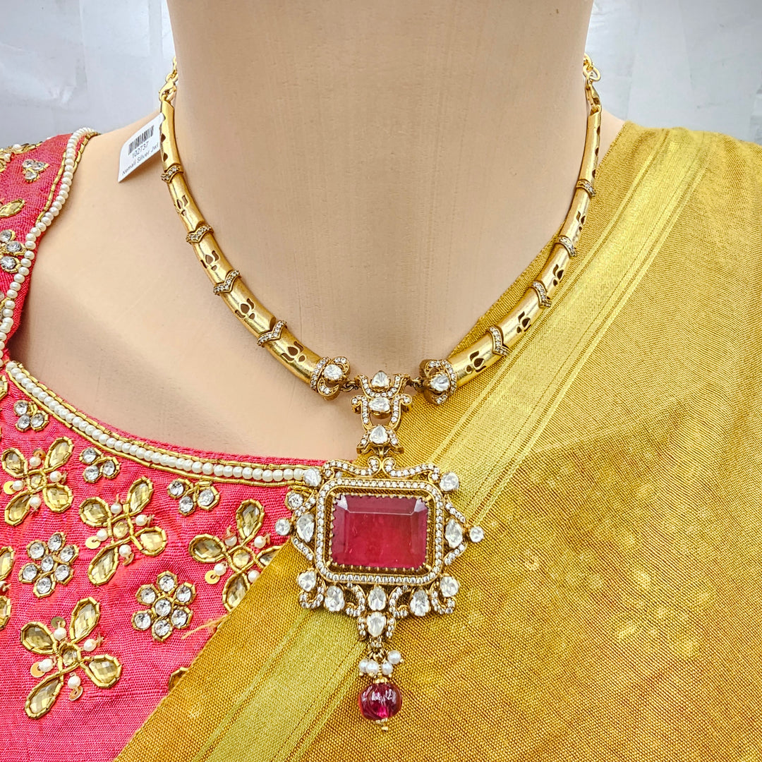 Silver Polki Kantey set