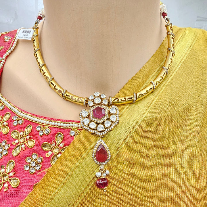 Silver Polki Kantey set