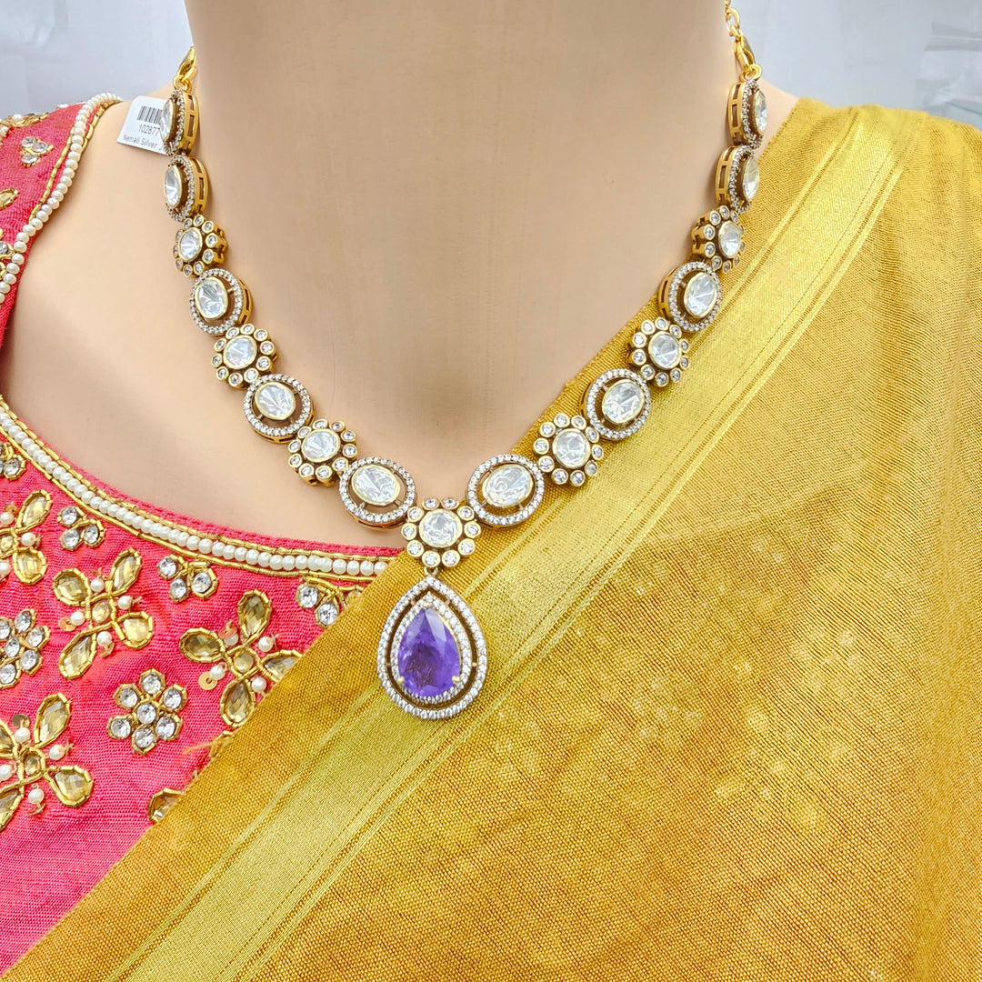 Polki Amethyst Necklace
