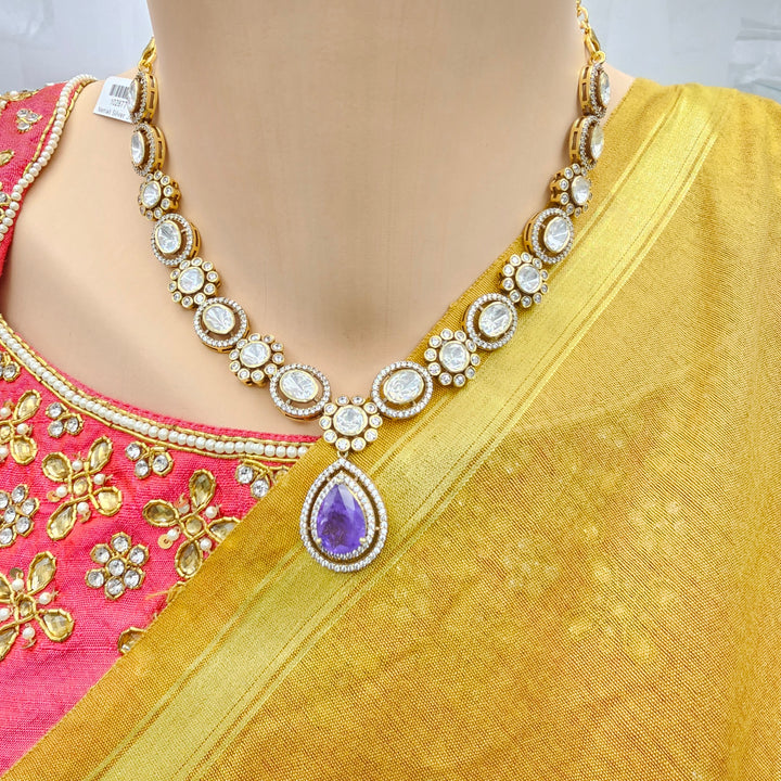 Polki Amethyst Necklace