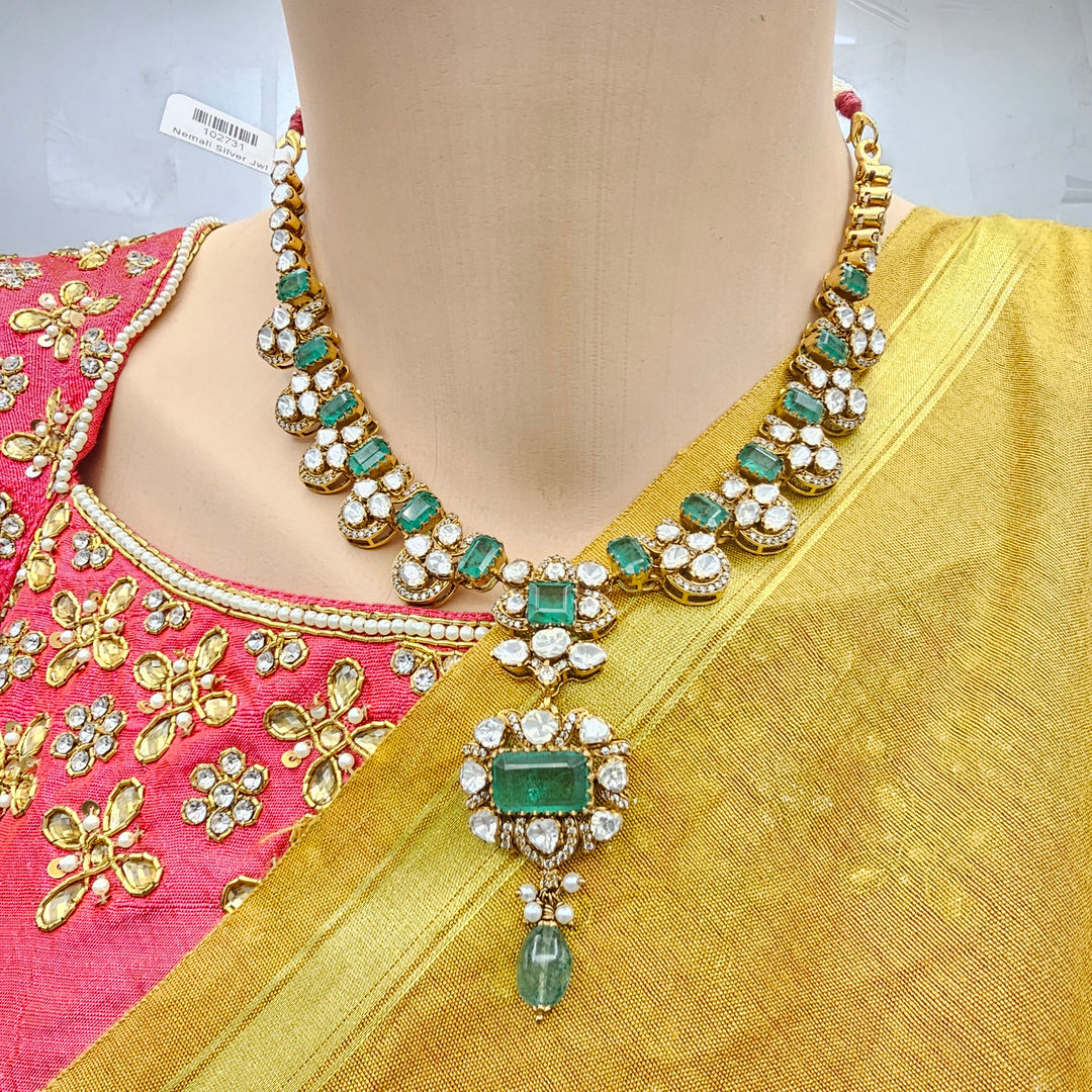 Silver Polki Kantey set