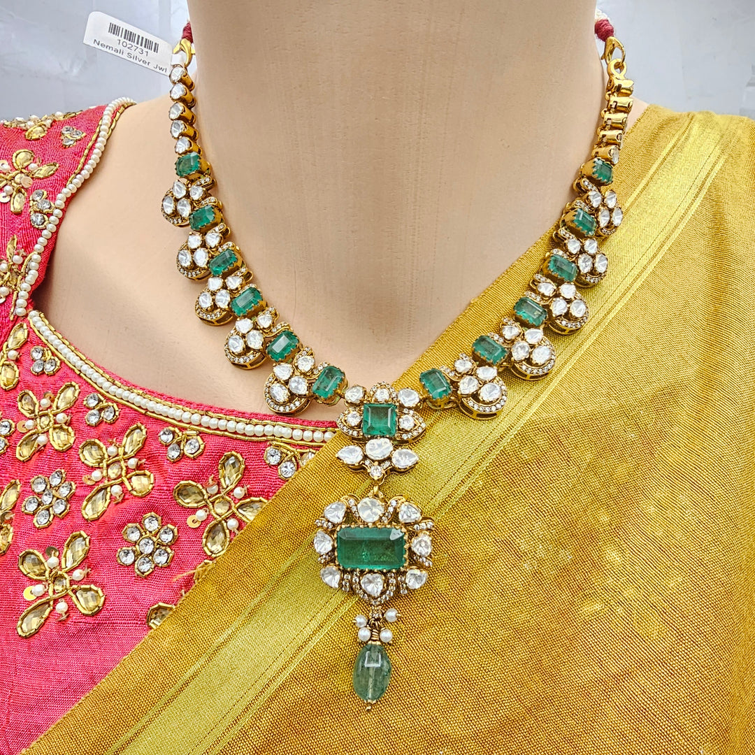 Silver Polki Kantey set