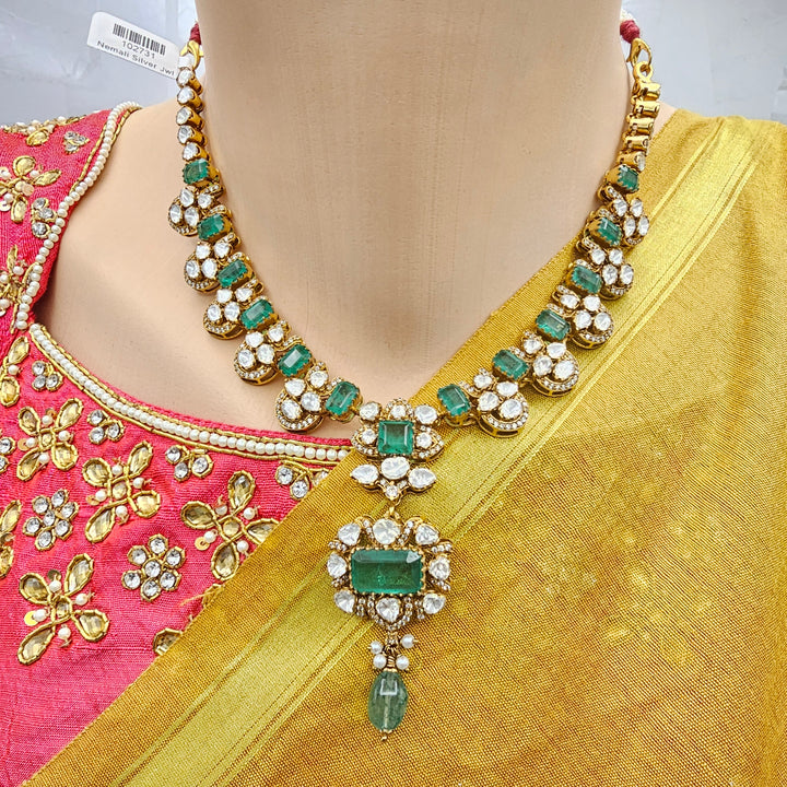 Silver Polki Kantey set