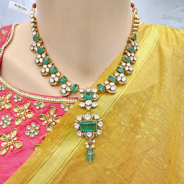 Silver Polki Kantey set