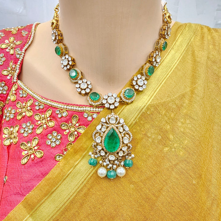 Moissanite Emerald Necklace