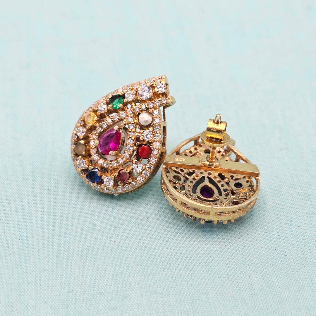 Mango Navratna Studs