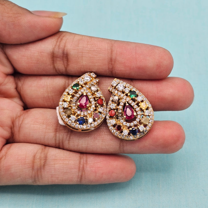 Mango Navratna Studs