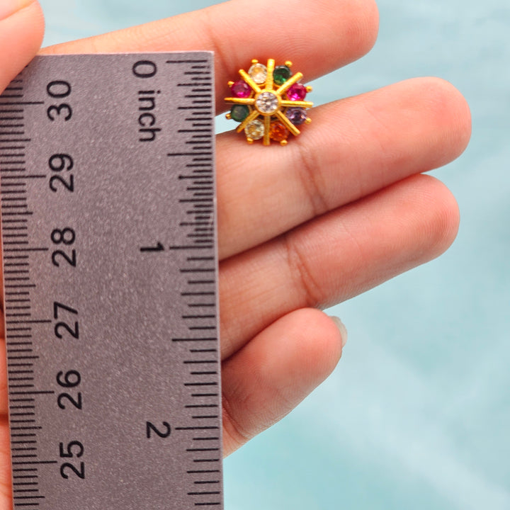 Small Navratna Studs