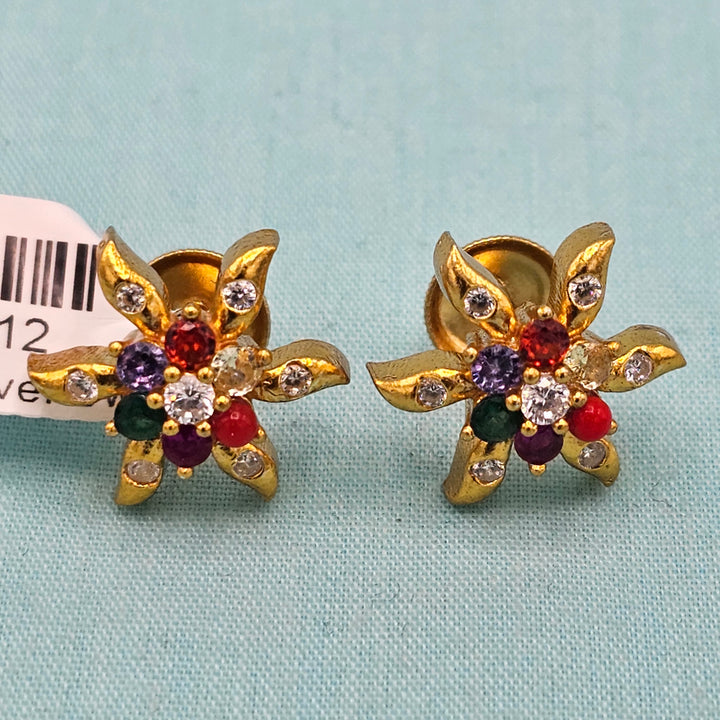 Small Navratna Studs