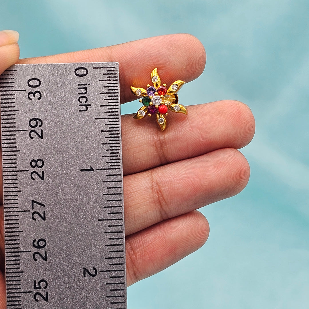 Small Navratna Studs