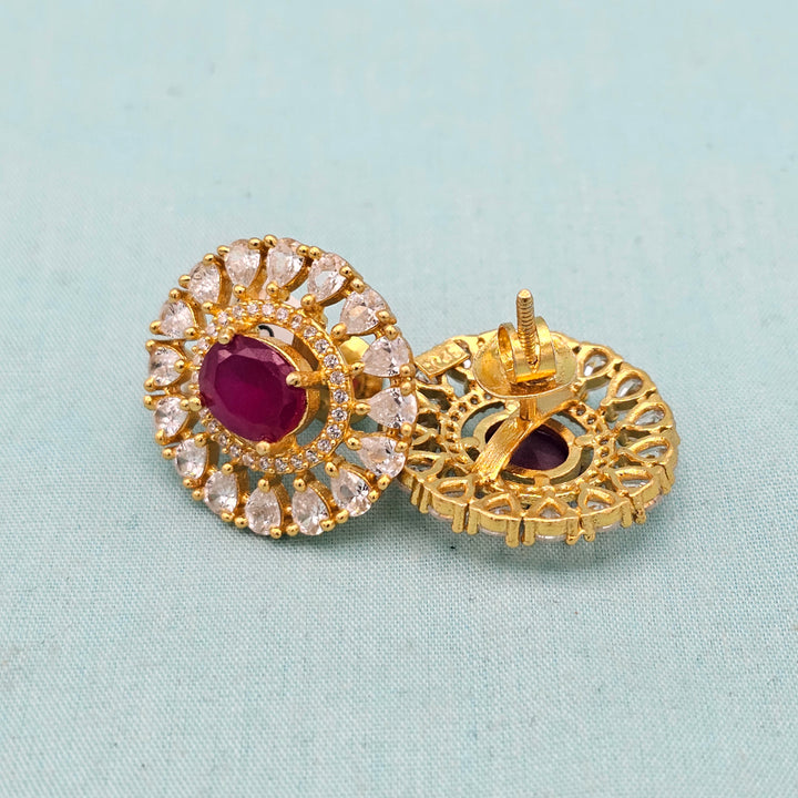 CZ Ruby Studs