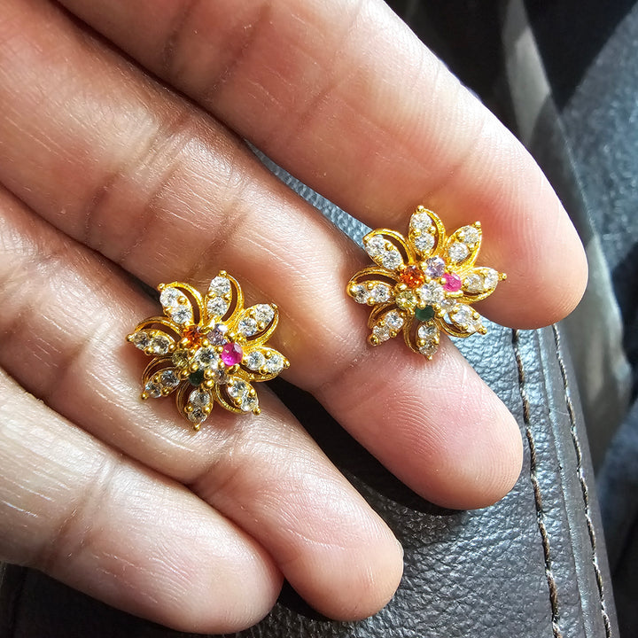 Small Navratna Studs