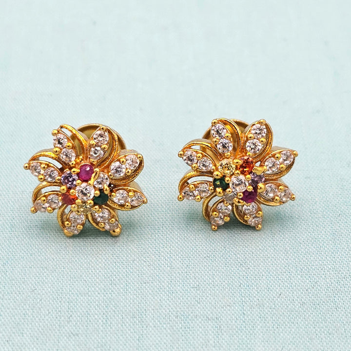 Small Navratna Studs