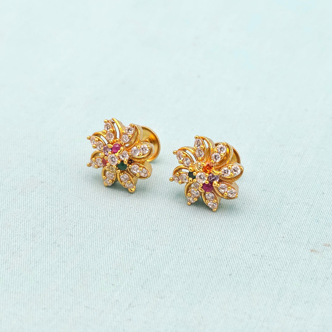 Small Navratna Studs
