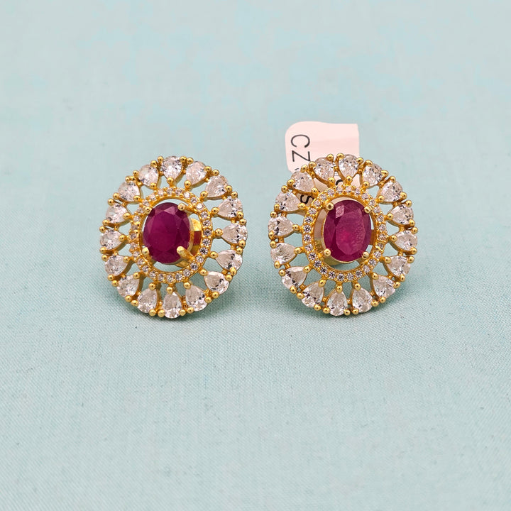 CZ Ruby Studs