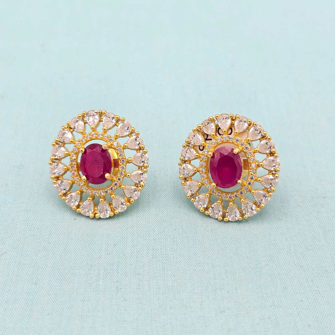 CZ Ruby Studs