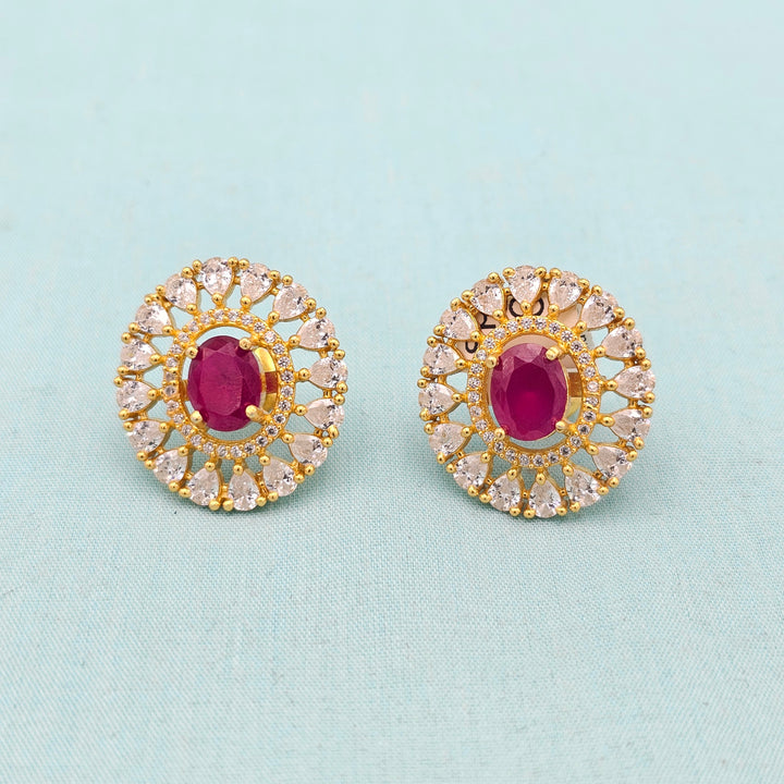 CZ Ruby Studs