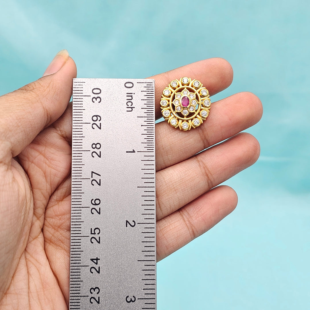 CZ Pink Ruby Studs