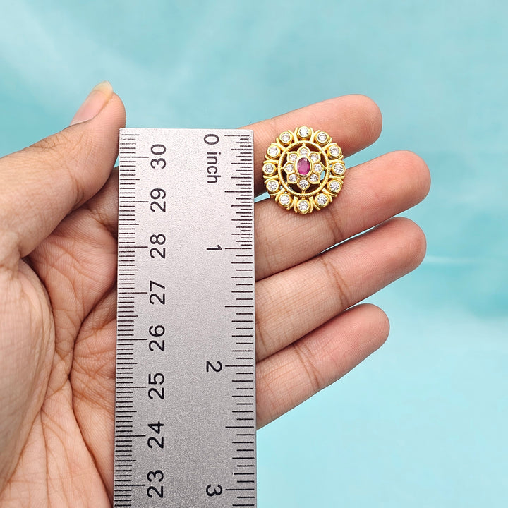 CZ Pink Ruby Studs