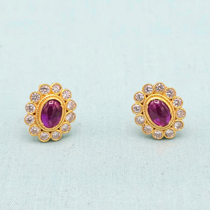 CZ Ruby Studs