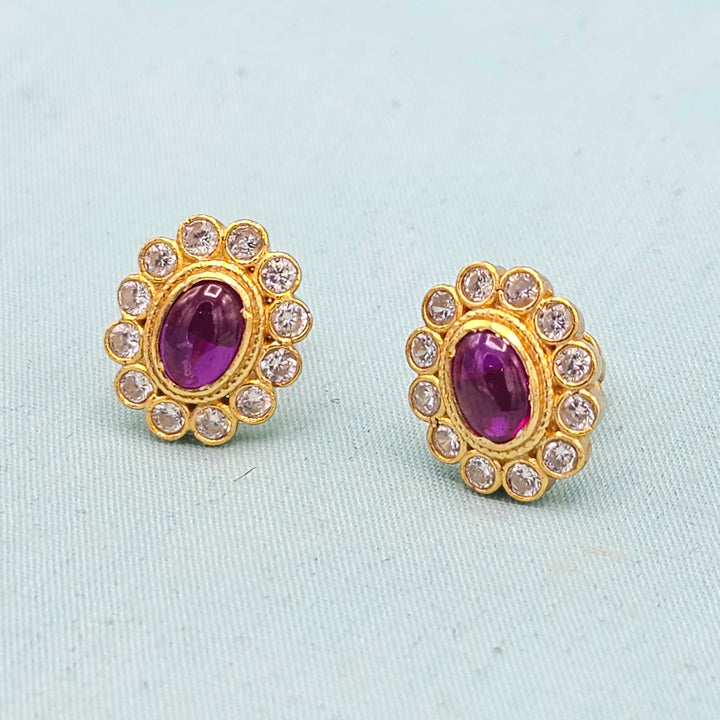 CZ Ruby Studs