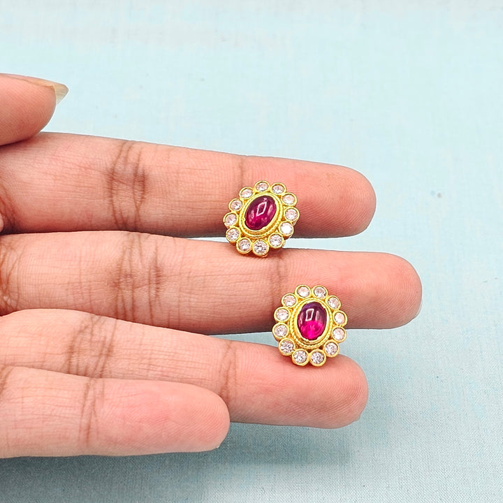 CZ Ruby Studs