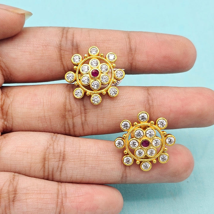 CZ Ruby Studs