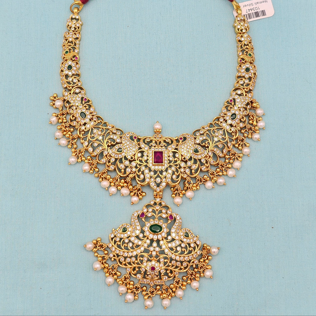 CZ Green Short Necklace