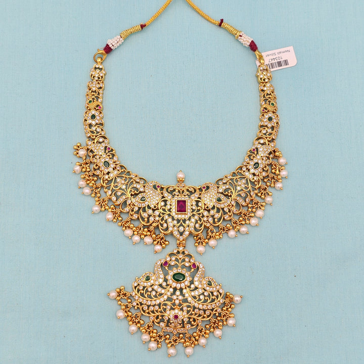 CZ Green Short Necklace
