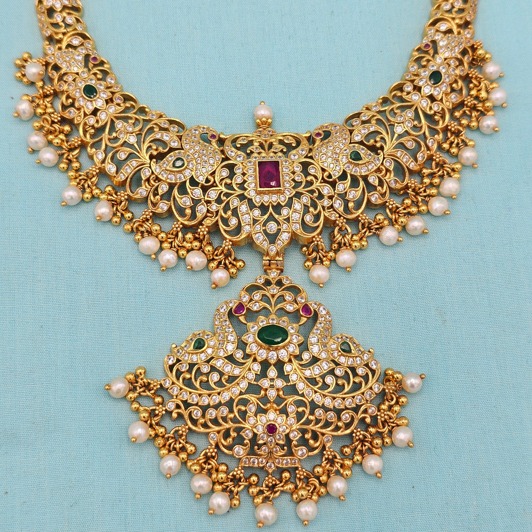 CZ Green Short Necklace