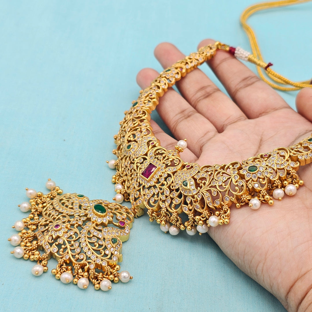 CZ Green Short Necklace