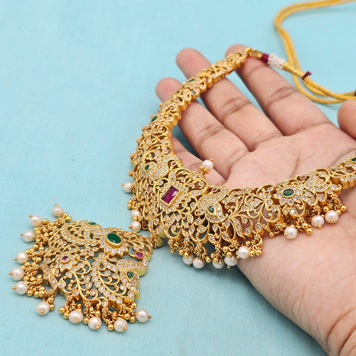 CZ Green Short Necklace