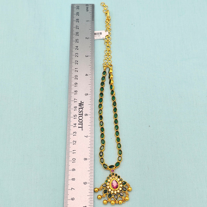 CZ Green Short Necklace