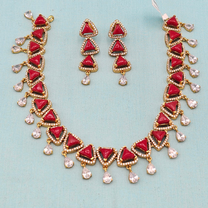 Short Coral necklace set