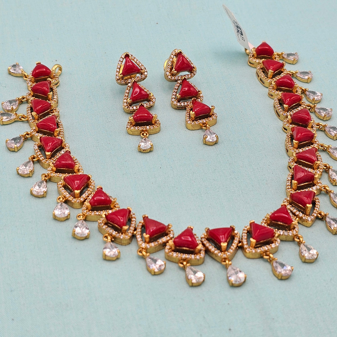 Short Coral necklace set