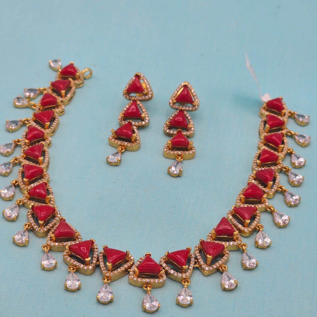 Short Coral necklace set