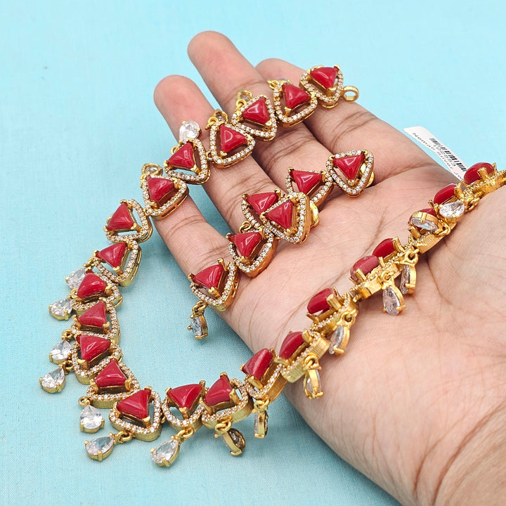 Short Coral necklace set
