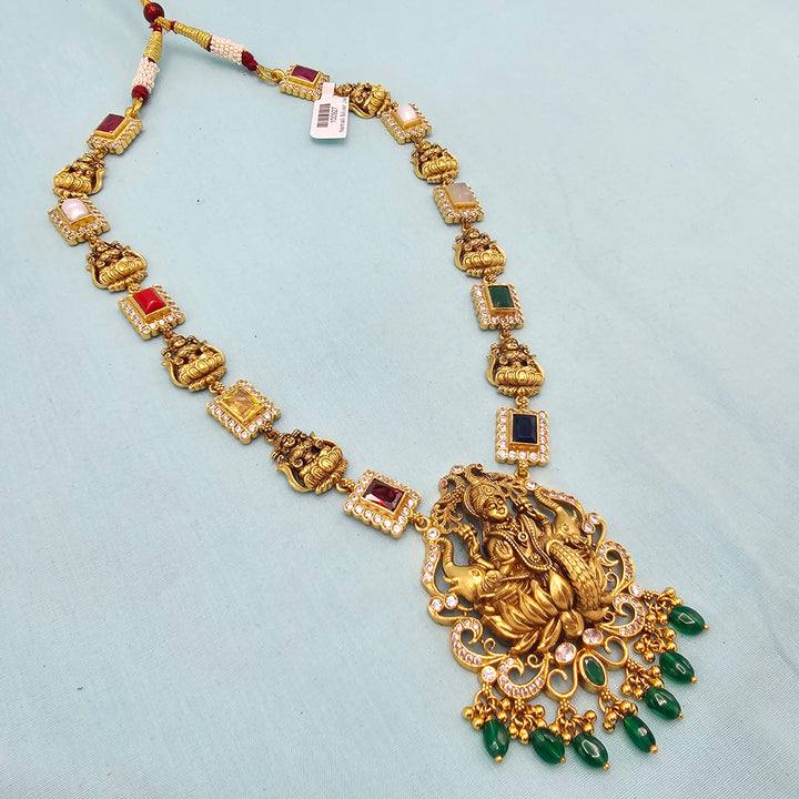 Navratna temple necklace