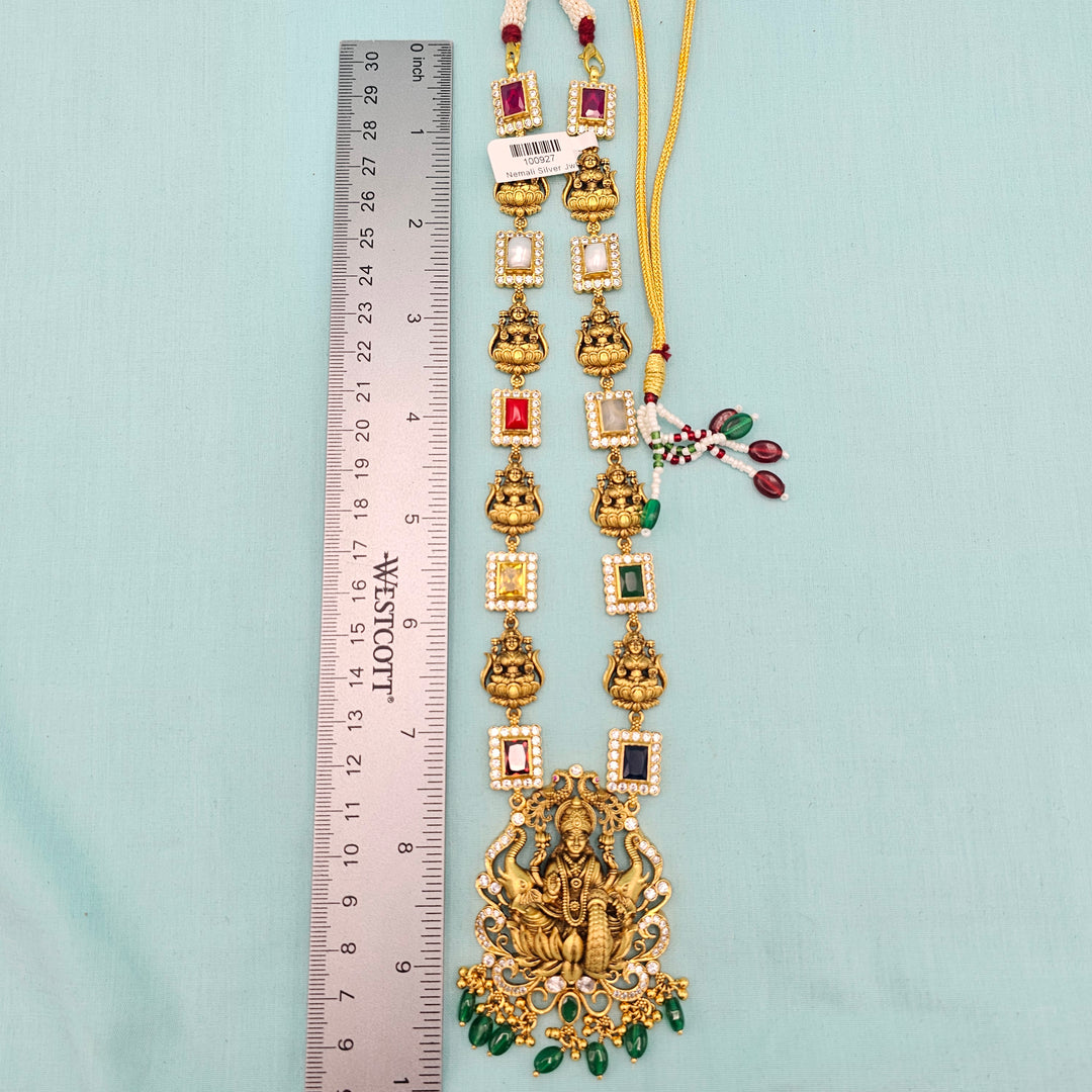 Navratna temple necklace