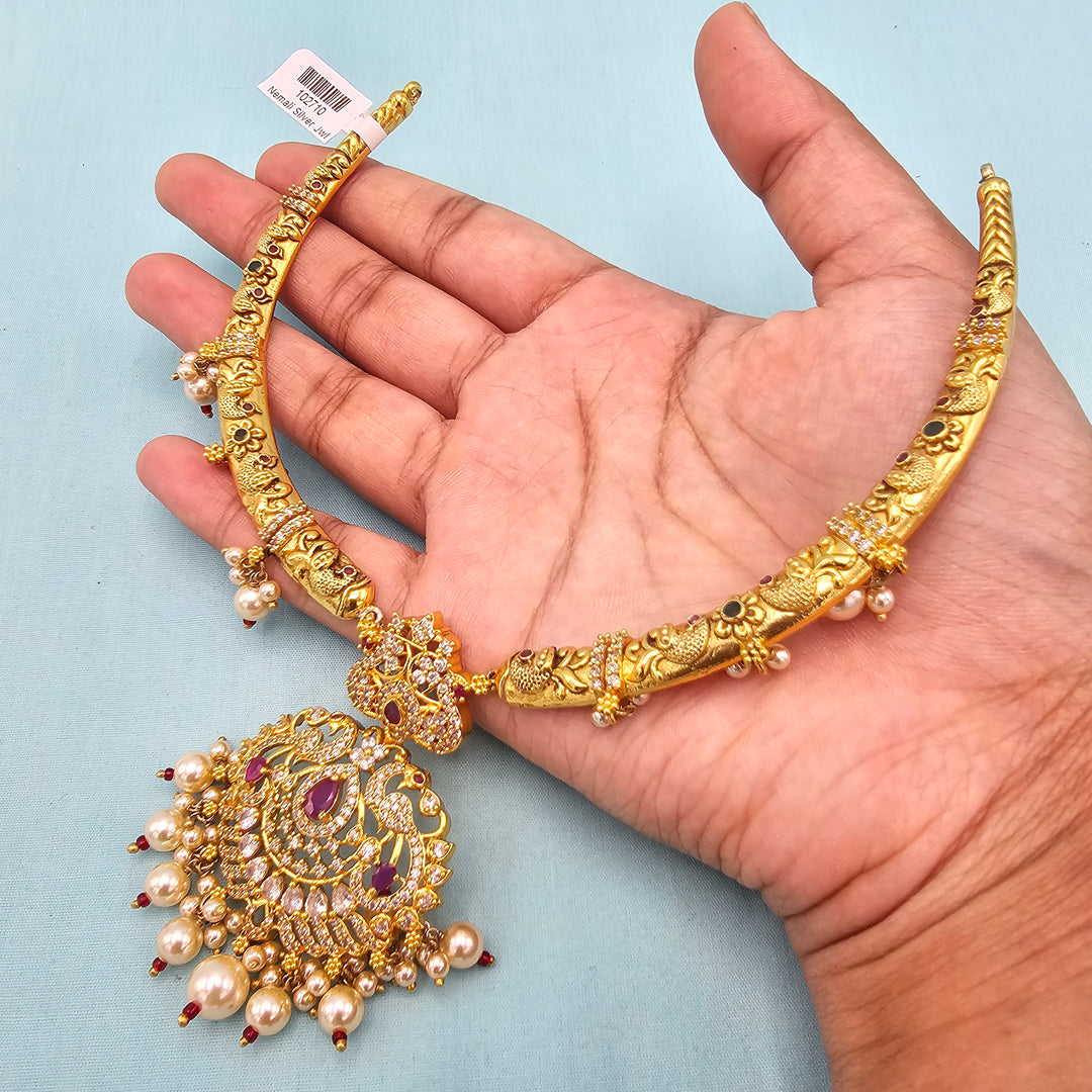 Pink CZs Silver Kantey