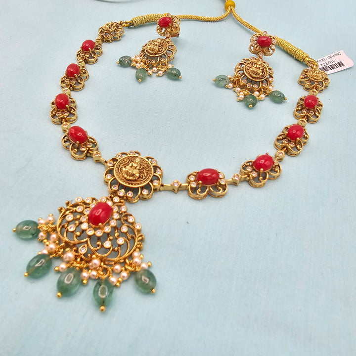 Short Coral Necklace set