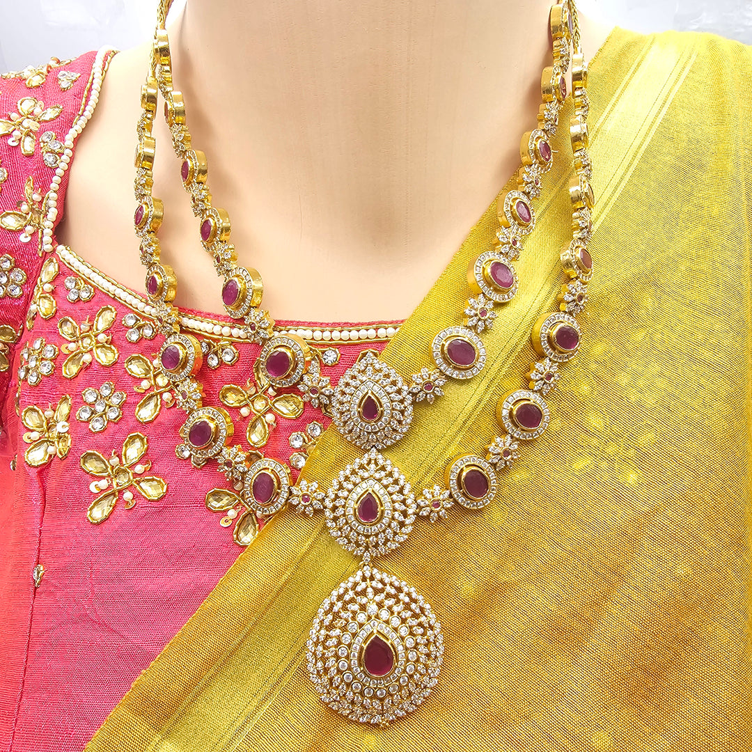 Green CZ Short Necklace