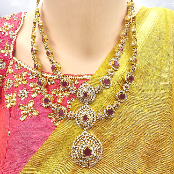 Green CZ Short Necklace
